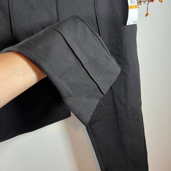 Michael Michael Kors Women's High-Rise Ponte Pintuck Pants PETITE Small Black - Picture 6 of 11